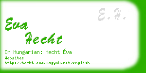 eva hecht business card